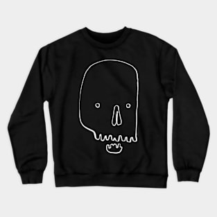 Hand-drawn white skull Crewneck Sweatshirt